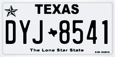 TX license plate DYJ8541