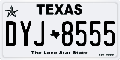 TX license plate DYJ8555