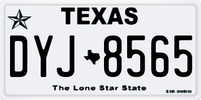 TX license plate DYJ8565