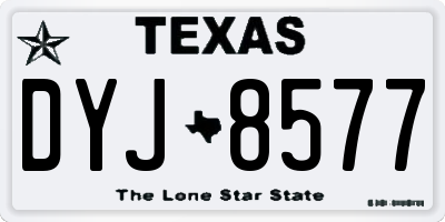 TX license plate DYJ8577