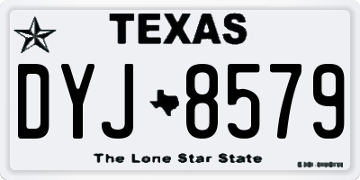 TX license plate DYJ8579