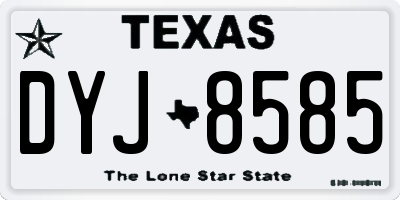 TX license plate DYJ8585