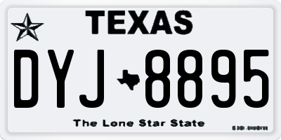 TX license plate DYJ8895