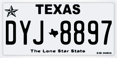 TX license plate DYJ8897