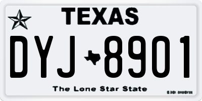TX license plate DYJ8901