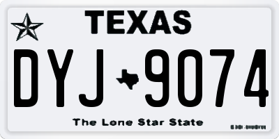 TX license plate DYJ9074