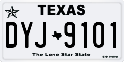 TX license plate DYJ9101