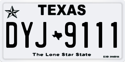 TX license plate DYJ9111