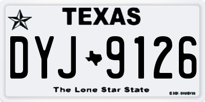 TX license plate DYJ9126
