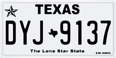 TX license plate DYJ9137