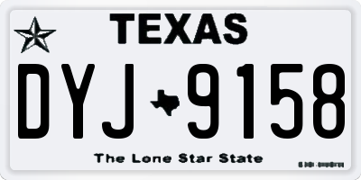TX license plate DYJ9158