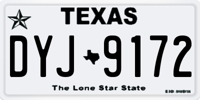 TX license plate DYJ9172
