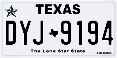 TX license plate DYJ9194
