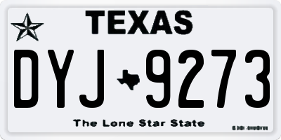 TX license plate DYJ9273