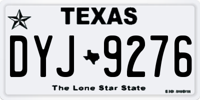 TX license plate DYJ9276