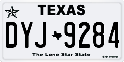 TX license plate DYJ9284