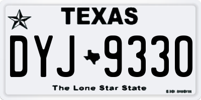 TX license plate DYJ9330