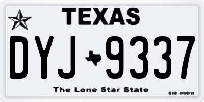 TX license plate DYJ9337