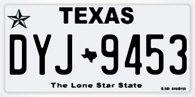 TX license plate DYJ9453