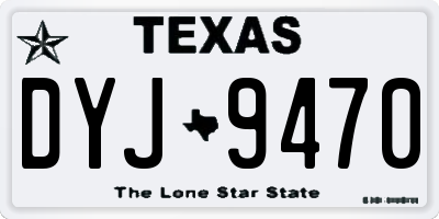 TX license plate DYJ9470