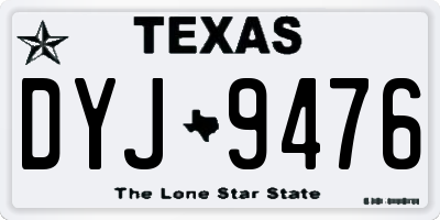 TX license plate DYJ9476