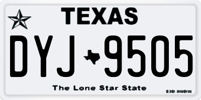 TX license plate DYJ9505