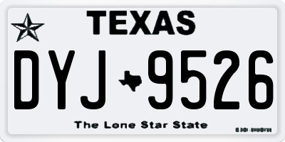 TX license plate DYJ9526