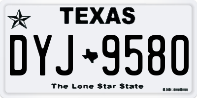 TX license plate DYJ9580