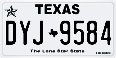 TX license plate DYJ9584