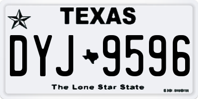 TX license plate DYJ9596