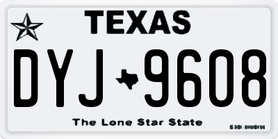TX license plate DYJ9608