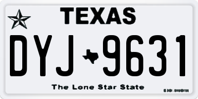 TX license plate DYJ9631