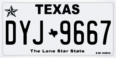 TX license plate DYJ9667