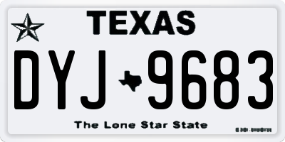 TX license plate DYJ9683
