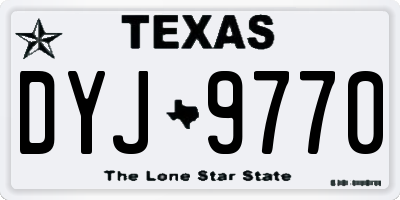 TX license plate DYJ9770