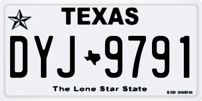 TX license plate DYJ9791