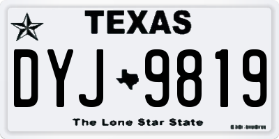 TX license plate DYJ9819