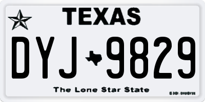TX license plate DYJ9829