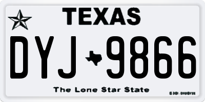 TX license plate DYJ9866