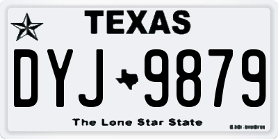 TX license plate DYJ9879