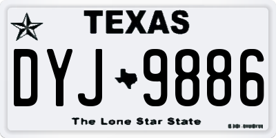 TX license plate DYJ9886