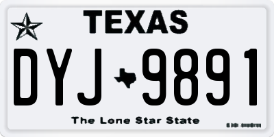 TX license plate DYJ9891