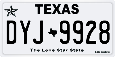 TX license plate DYJ9928