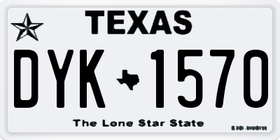TX license plate DYK1570