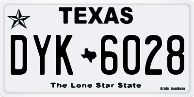 TX license plate DYK6028