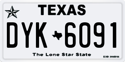 TX license plate DYK6091