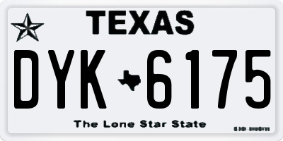 TX license plate DYK6175