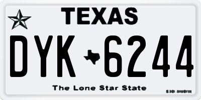 TX license plate DYK6244
