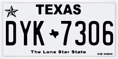 TX license plate DYK7306