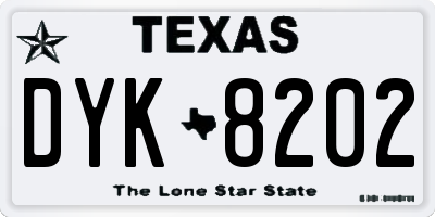 TX license plate DYK8202